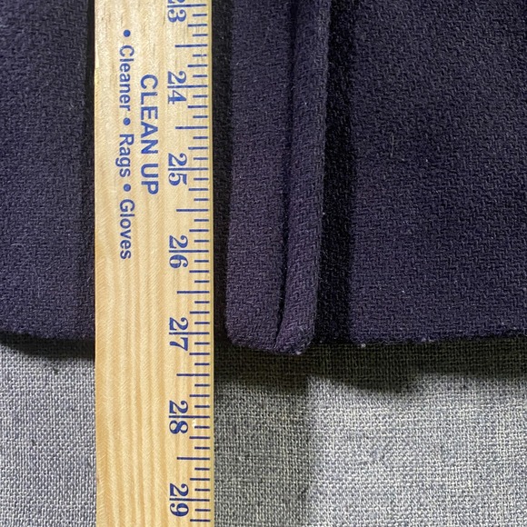 J Crew Jacket Womens 2 Stadium Cloth Nello Gori Peacoat Wool Gold Button Coat - Picture 5 of 6